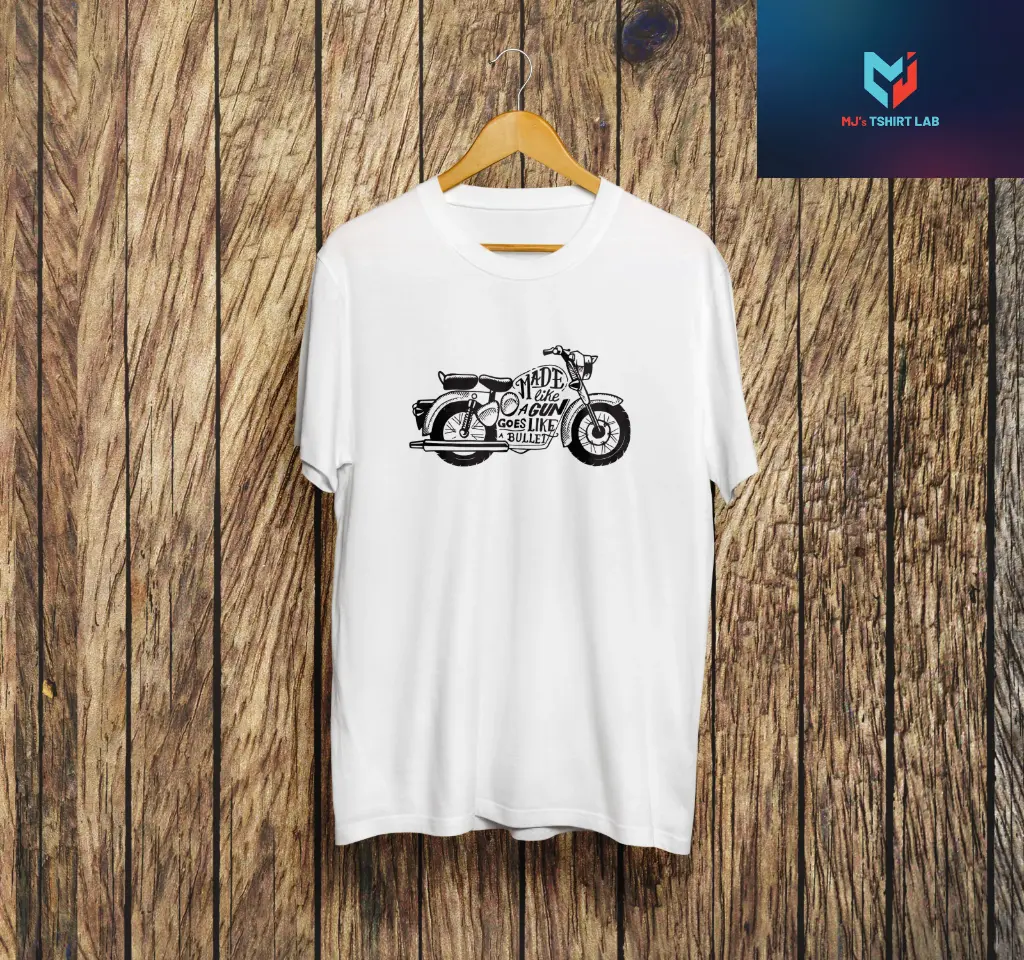 Special t-shirt for bike lover (Drop Solder)(font & back)  (M, White,)